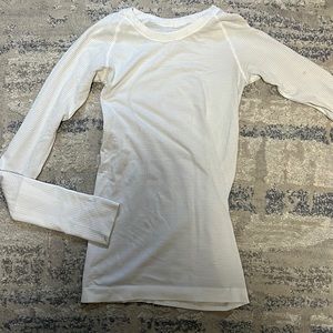 White lululemon long sleeve shirt size 2